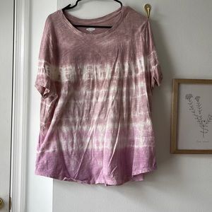 XXL old navy pink tie dye tee